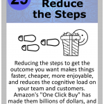 Leadership Card 029 Reduce the steps - Lean CX Ease of Use