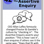 Leadership Card 042 Assertive Enquiry - Lean CX Ease of Use