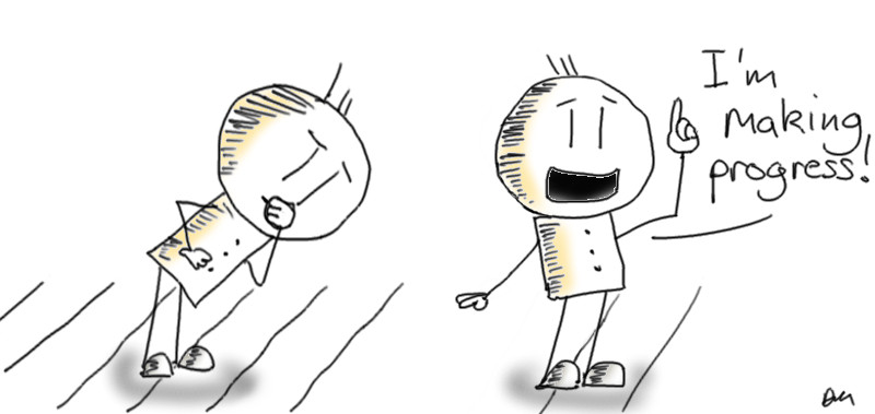 Employee Engagement cartoon Making Progress