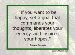 Leadership Quotes set a goal to be happy