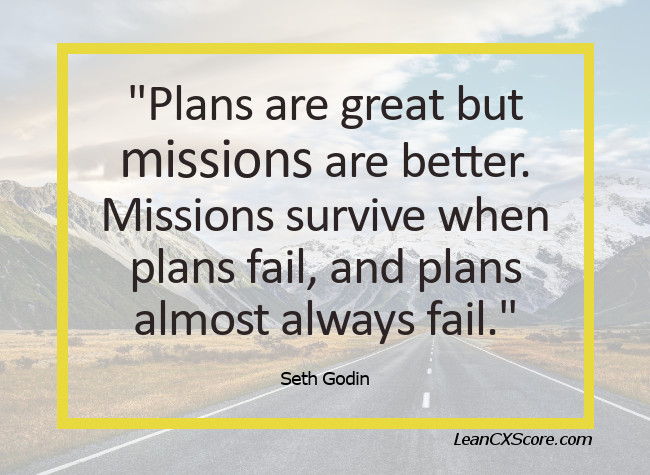 Quote Seth Godin Missions are better than plans
