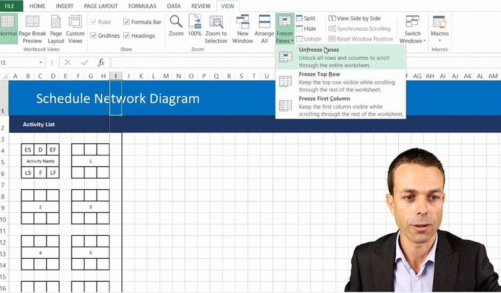 How to Create a Schedule Network Diagram in Excel