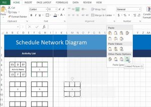 Creating a schedule network diagram 3