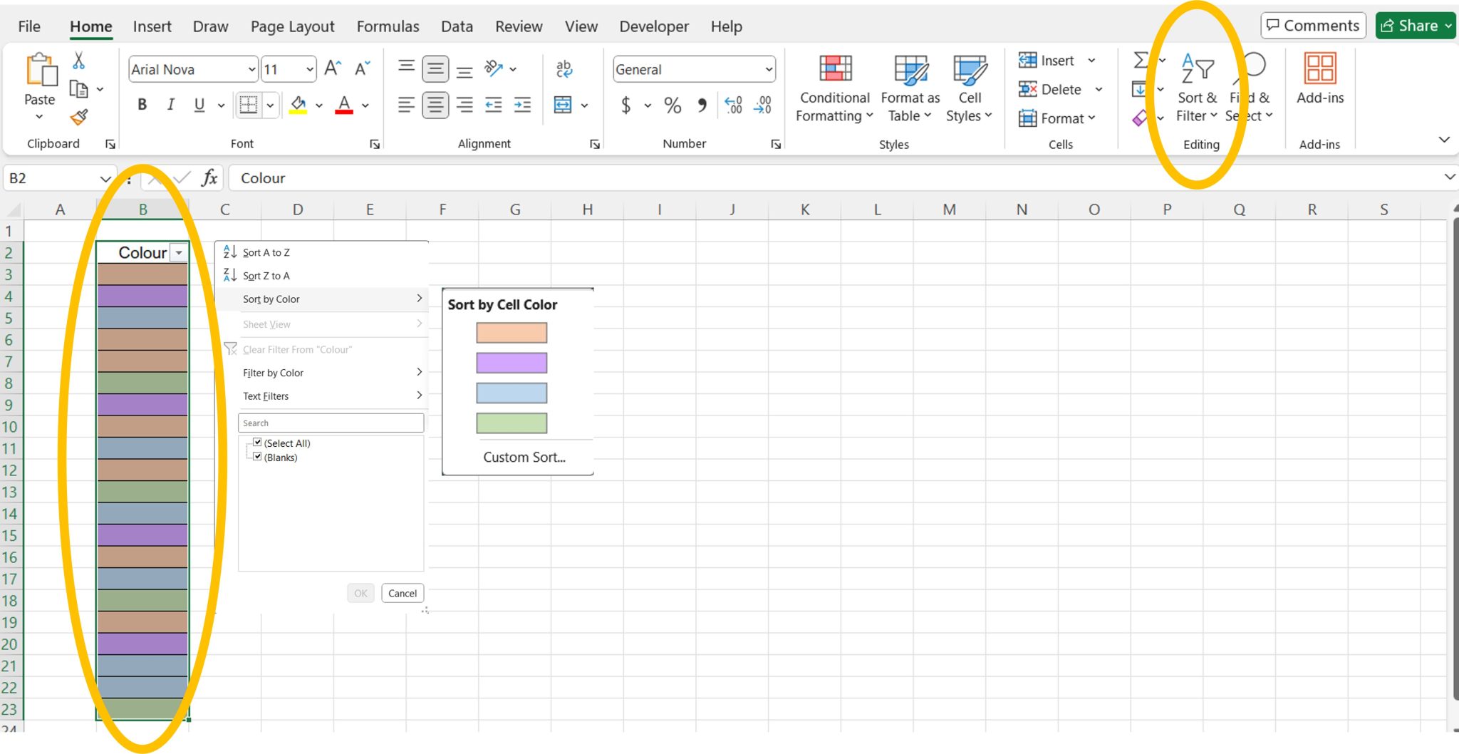 How to Count Colored Cells in Excel (3 Ways) | Project Success
