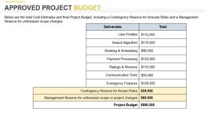Cost Management and Contingency Reserves